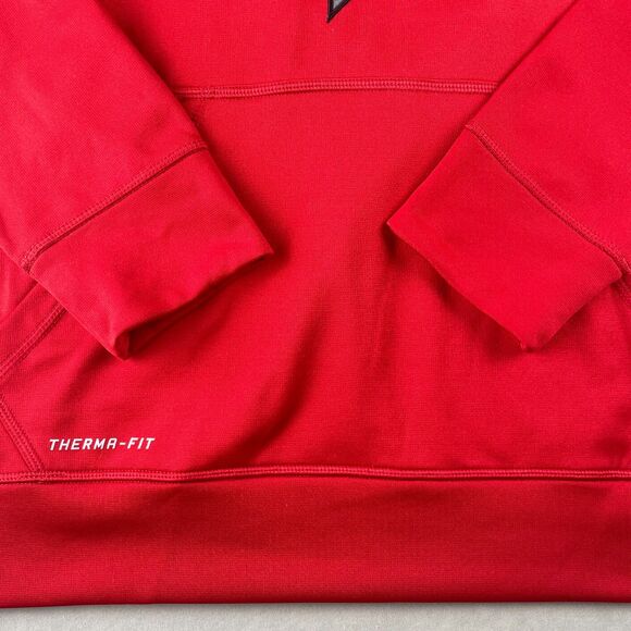 Nike Therma-Fit Hoodie Men‎ L Red Manny Pacquiao Logo Pullover Boxing Sweatshirt - Picture 5 of 10
